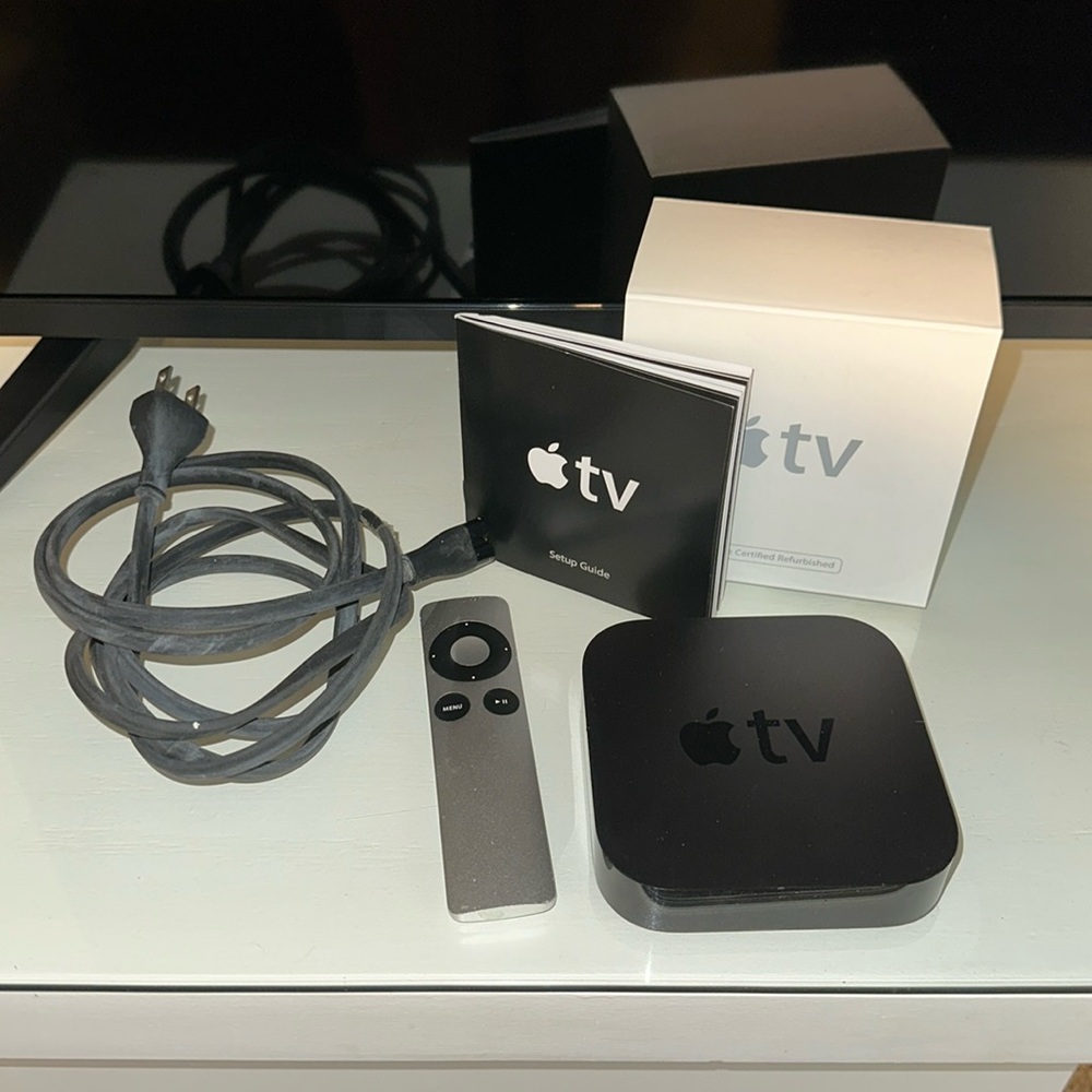 Apple TV. 3rd generation with remote, box, power cord. Model A1469
